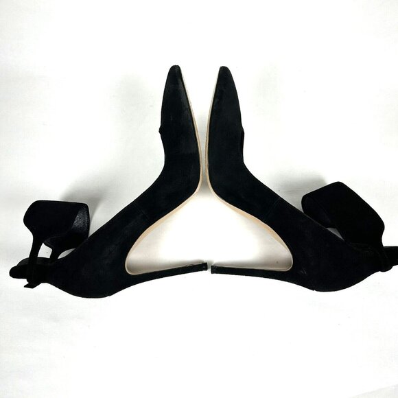 GIANVITO ROSSI Size 8 Black Suede Ankle Strap Stiletto Pigalle Pump EU 38 Womens - Picture 6 of 12